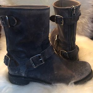 Frye rustic leather moto boots FLASH SALE!